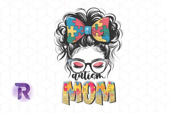 Autism Mom Awareness Sublimation PNG