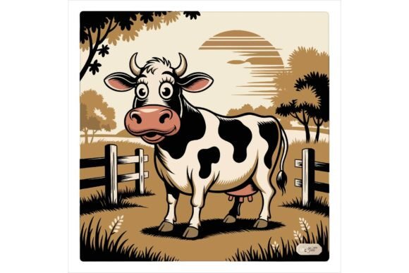 Baby Calf Clipart Floral SVG
