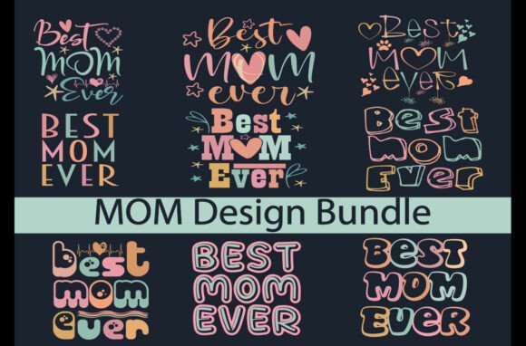 Cool Mom Funny Mom PNG Graphic Bundle