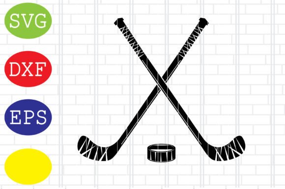 Crossed Hockey Sticks SVG