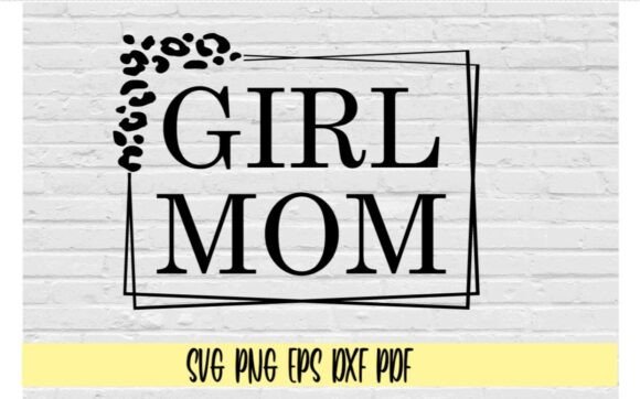 Girl Mom Leopard Print with Boho Frame