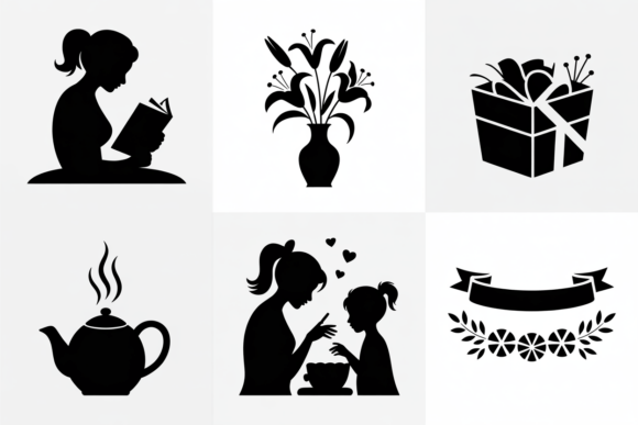 Silhouette Icons Bundle Mom, Reading: A Designer's Review