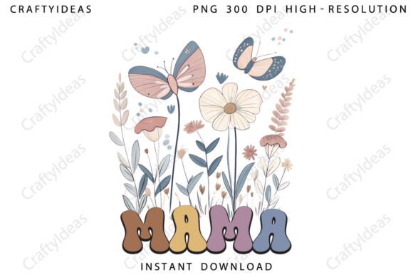Wildflower Mama Sublimation PNG, Mom Png
